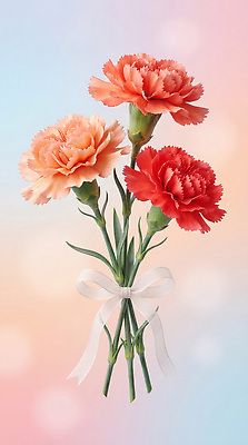 JPG 식물 편집이미지 꽃 꽃다발 선물 장식 어버이날 스승의날 카네이션 감사 색감 편집실사 AI컴퓨터그래픽 AI콘텐츠 기념일 감정 CG 파일형식