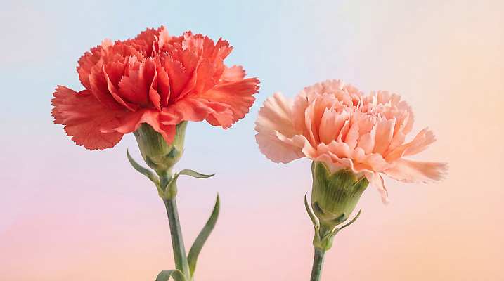 JPG 식물 편집이미지 꽃 줄기 백그라운드 장식 빨간색 어버이날 스승의날 카네이션 감사 편집실사 AI컴퓨터그래픽 AI콘텐츠 기념일 감정 컬러 CG 파일형식