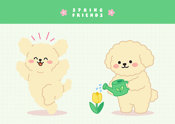 동물 꽃 행복 일러스트 자연 놀이 친구 반려동물 귀여움 봄 춤 강아지 즐거움 물주기 조경 국내일러스트 AI파일 식물 계절 감정 컨셉 관계 모션 문화예술 개 생태계 파일형식 벡터