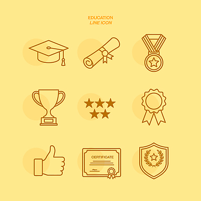 교육 일러스트 졸업 성공 상패 트로피 메달 별점 인증 자격증 학위 국내일러스트 AI파일 컨셉 상_우승 점수 평가 증명서 상_상패 파일형식 벡터