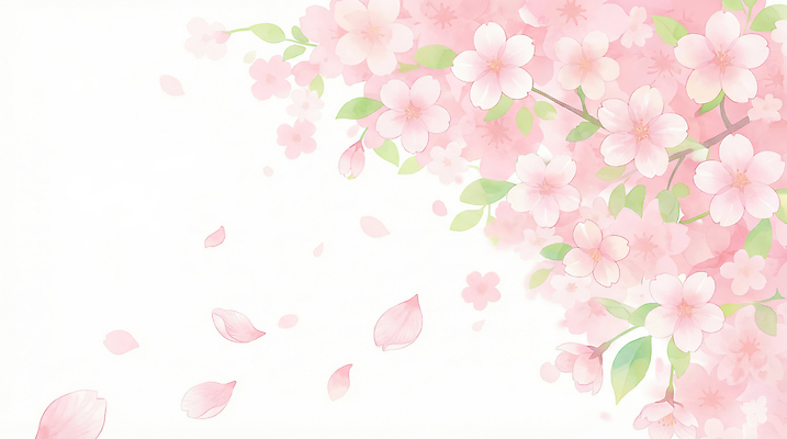 JPG 꽃잎 꽃 일러스트 봄 벚꽃 떨어짐 흩날리기 국내일러스트 AI일러스트 AI콘텐츠 식물 계절 컨셉 모션 파일형식