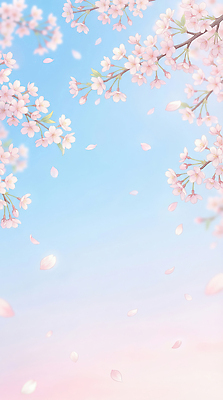 JPG 나무 꽃잎 꽃 일러스트 봄 벚꽃 떨어짐 국내일러스트 AI일러스트 AI콘텐츠 식물 계절 컨셉 파일형식