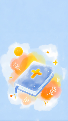 JPG 종교 하늘색 십자가 일러스트 책 기도 국내일러스트 AI일러스트 AI콘텐츠 파란색 파일형식