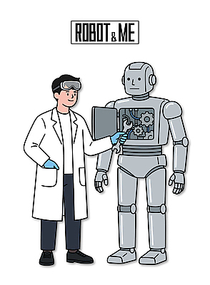 남자 일러스트 기술 한명 안전 사람 기계 장비 작업 로봇 과학자 기어 점검 로봇산업 AI_인공지능 국내일러스트 AI파일 직업 1 산업 과학 학자 파일형식 벡터