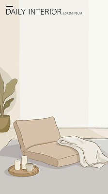 식물 일러스트 창문 조명 선반 실내 인테리어 소파 공간 담요 모던 정리 국내일러스트 AI파일 디자인 가구 의자 내부 파일형식 벡터