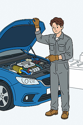 남자 장갑 일러스트 자동차 기술 작업복 파란색 기계 공구 수리 엔진 정비공 점검 수리도구 자동차정비 국내일러스트 AI파일 잡화 옷 육상교통 컬러 사람 도구 기술자 파일형식 벡터