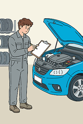 일러스트 자동차 기술 작업복 안전 기계 도구 수리 타이어 차량부품 엔진 정비공 점검 체크리스트 국내일러스트 AI파일 옷 육상교통 기술자 부속품 파일형식 벡터