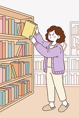 교육 일러스트 책장 사람 책 학습 독서 도서관 문학 정리 국내일러스트 AI파일 가구 파일형식 벡터