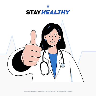 손 일러스트 의학 청진기 그래프 건강 사람 치료 건강관리 믿음 의사 긍정적 국내일러스트 AI파일 감정 의료기기 관리 신체부위 의료진 파일형식 벡터