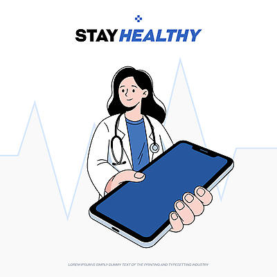 손 여자 일러스트 의학 청진기 그래프 건강 스마트폰 건강관리 진료 의사 국내일러스트 AI파일 의료기기 관리 사람 신체부위 핸드폰 스마트기기 의료진 파일형식 벡터