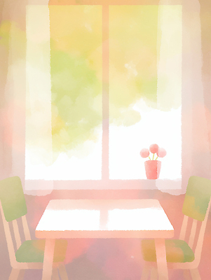 JPG 식물 의자 일러스트 창문 탁자 실내 일상 빛 인테리어 봄 방 편안함 창가 국내일러스트 AI일러스트 AI콘텐츠 디자인 계절 가구 내부 라이프 감각 파일형식