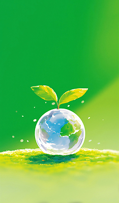 JPG 식물 지구 잎 일러스트 자연 생명 초록색 세계 새싹 환경 성장 물방울 원형 소중 그림 에코 지구의날 국내일러스트 AI일러스트 AI콘텐츠 도형 기념일 컬러 컨셉 생태계 파일형식