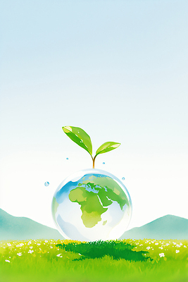 JPG 식물 디자인 꽃 지구 예술 일러스트 자연 유리 하늘 생명 초록색 물 여름 지구본 새싹 환경 성장 땅 언덕 지구의날 국내일러스트 AI일러스트 AI콘텐츠 자연요소 계절 기념일 컬러 재질 생태계 파일형식