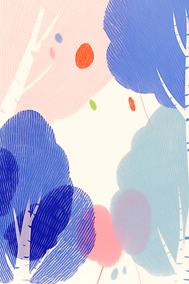 JPG 나무 식물 예술 백그라운드 일러스트 자연 생명 풍경 그림 색채 자작나무숲 창작 국내일러스트 AI일러스트 AI콘텐츠 숲 생태계 자작나무 파일형식