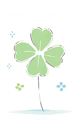 JPG 식물 디자인 꽃 행복 상징 컬러 백그라운드 일러스트 자연 행운 네잎클로버 소원 단순화된 국내일러스트 AI일러스트 AI콘텐츠 감정 컨셉 클로버 생태계 파일형식