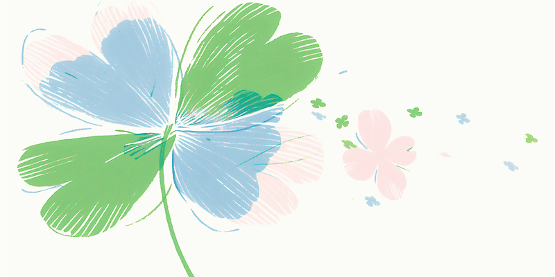 JPG 식물 디자인 꽃 감정 예술 컬러 백그라운드 일러스트 자연 생명 바람 행운 네잎클로버 작음 국내일러스트 AI일러스트 AI콘텐츠 자연요소 컨셉 날씨 클로버 크기 생태계 파일형식