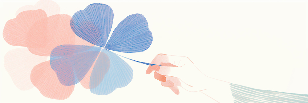 JPG 모양 식물 손 디자인 예술 컬러 백그라운드 일러스트 손가락 자연 행운 네잎클로버 클로버 부드러움 흐림 국내일러스트 AI일러스트 AI콘텐츠 컨셉 날씨 신체부위 감각 생태계 파일형식