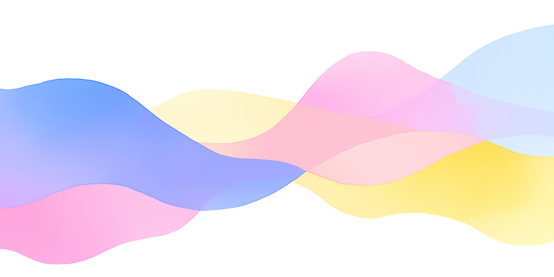 JPG 모양 디자인 물결 예술 컬러 백그라운드 일러스트 추상 수채화 그래픽 흐름 웨이브 부드러움 겹침 파스텔톤 국내일러스트 AI일러스트 AI콘텐츠 컨셉 무늬 감각 파일형식