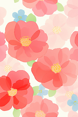 JPG 식물 디자인 꽃 화초 예술 분홍색 컬러 백그라운드 일러스트 풍경 빨간색 배열 화사함 소프트 국내일러스트 AI일러스트 AI콘텐츠 컨셉 파일형식