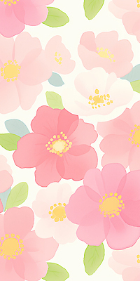 JPG 식물 디자인 꽃 예술 분홍색 컬러 백그라운드 잎 패턴 일러스트 봄 심플 화사함 소프트 국내일러스트 AI일러스트 AI콘텐츠 계절 컨셉 무늬 파일형식