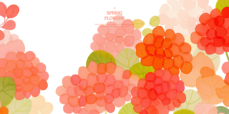 PSD 식물 디자인 계절 꽃잎 꽃 예술 컬러 백그라운드 잎 일러스트 봄꽃 자연 수채화 벚꽃 화려 화사함 뷰티풀 국내일러스트 컨셉 봄 생태계 파일형식