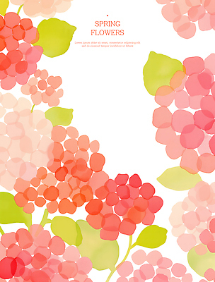 PSD 식물 디자인 계절 꽃 컬러 백그라운드 잎 일러스트 봄꽃 자연 수채화 빨간색 봄 그림 화사함 뷰티풀 국내일러스트 컨셉 생태계 파일형식