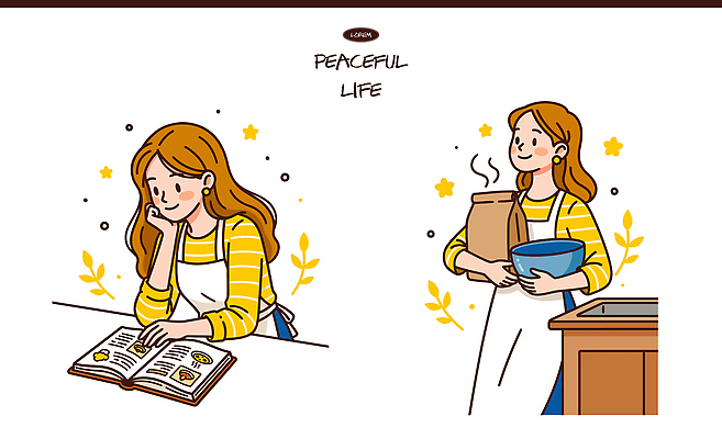 손 여자 음식 일러스트 재료 요리 생활 주방 식사 집중 즐거움 준비 만들기 레시피 식사준비 요리책 국내일러스트 AI파일 감정 컨셉 모션 사람 신체부위 책 파일형식 벡터