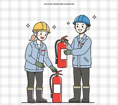 여자 교육 남자 산업 일러스트 협력 직장 작업복 안전 사람 장비 도구 작업 안전모 헬멧 소방 예방 화재 점검 안전기사 역할 소방교육 일러캐릭터 AI파일 직업 캐릭터 옷 회사 안전장비 보호장비 사건 파일형식 벡터