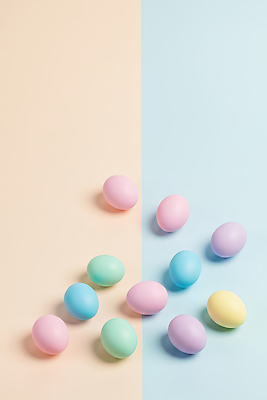 JPG 편집이미지 하늘색 부활절 계란 배열 부활절계란 베이지색 편집실사 AI포토 AI콘텐츠 기념일 컬러 파란색 알 CG 파일형식