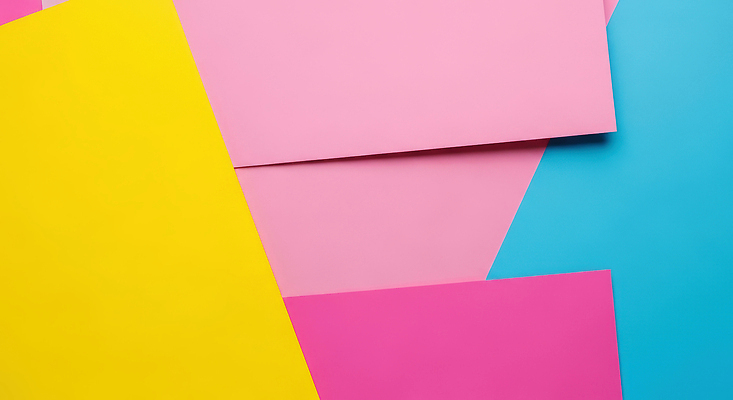 JPG 모양 편집이미지 디자인 종이 예술 분홍색 컬러 백그라운드 재료 파란색 컬러풀 노란색 작업 배열 겹침 색종이 편집실사 AI포토 AI콘텐츠 CG 파일형식