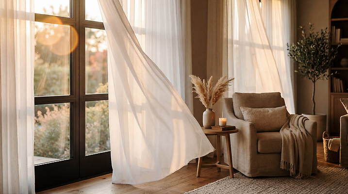 JPG 식물 편집이미지 가구 거실 창문 바람 인테리어 소파 햇빛 방 커튼 저녁 편안함 편집실사 AI포토 AI콘텐츠 자연요소 디자인 생활용품 의자 날씨 태양 감각 밤 야간 CG 파일형식