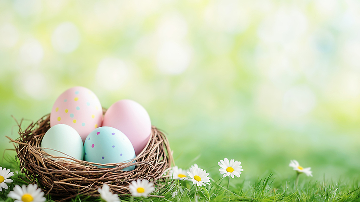 JPG 편집이미지 꽃 컬러 꽃밭 자연 부활절 잔디 장식 계란 봄 둥지 부활절계란 편집실사 AI포토 AI콘텐츠 식물 계절 기념일 알 CG 생태계 파일형식