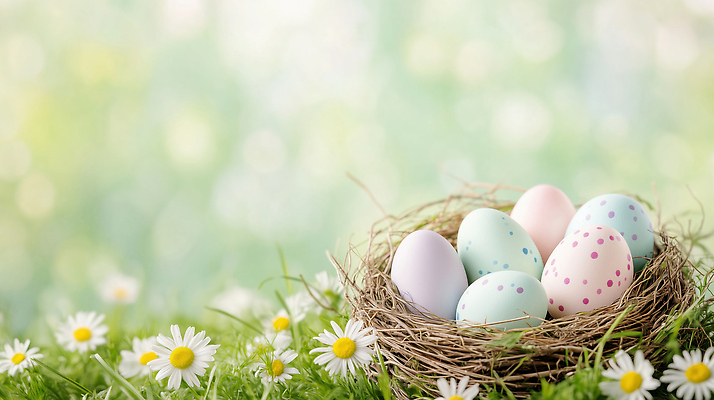 JPG 식물 편집이미지 꽃 부활절 잔디 계란 봄 둥지 부활절계란 편집실사 AI포토 AI콘텐츠 계절 기념일 알 CG 파일형식