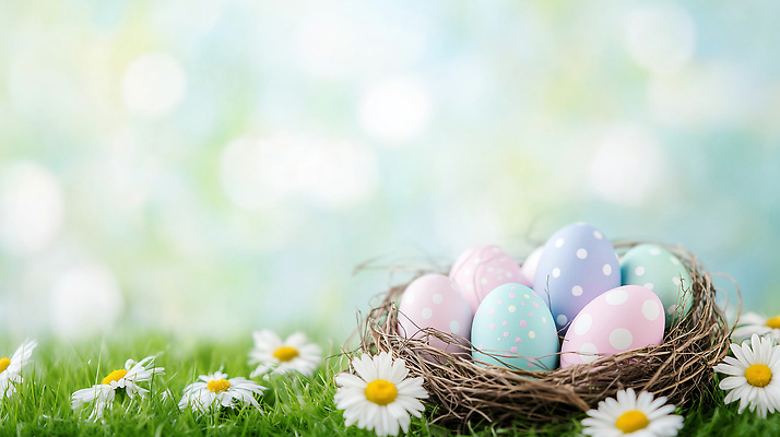 JPG 편집이미지 꽃 자연 부활절 잔디 알 봄 둥지 부활절계란 편집실사 AI포토 AI콘텐츠 식물 계절 기념일 계란 CG 생태계 파일형식