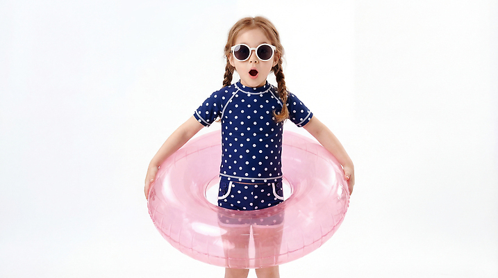 JPG 편집이미지 수영복 어린이 소녀 여름 선글라스 수영 놀람 즐거움 튜브 의료성형뷰티 편집실사 AI인물포토 AI콘텐츠 옷 계절 여자 감정 안경 표정 사람 수상스포츠 CG 파일형식 AI포토