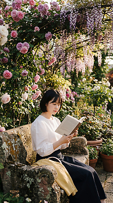 JPG 식물 편집이미지 여자 벤치 자연 책 독서 햇빛 정원 고양이 편안함 즐거움 평상 의료성형뷰티 편집실사 AI인물포토 AI콘텐츠 감정 의자 포유류 사람 반려동물 태양 감각 CG 생태계 파일형식 AI포토