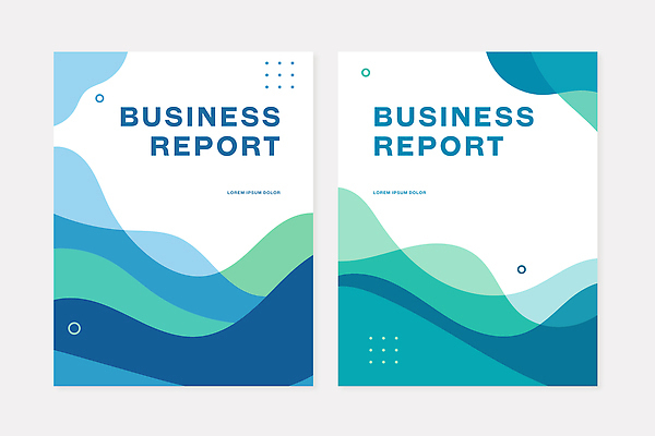 템플릿 디자인 물결 북커버 비즈니스 초록색 파란색 세트 자료 보고서 웨이브 이미지템플릿 AI파일 컬러 파일형식 벡터
