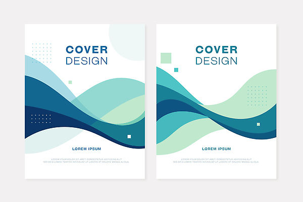 도형 템플릿 물결 백그라운드 북커버 텍스트 파란색 세트 웨이브 레이아웃 심플 이미지템플릿 AI파일 컬러 파일형식 벡터