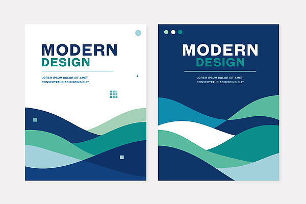 템플릿 디자인 포스터 물결 예술 백그라운드 북커버 추상 파란색 세트 웨이브 창의력 미니멀 이미지템플릿 AI파일 컬러 무늬 파일형식 벡터