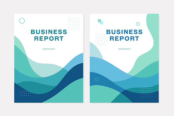 모양 템플릿 디자인 물결 북커버 비즈니스 파란색 세트 보고서 웨이브 레이아웃 이미지템플릿 AI파일 컬러 파일형식 벡터