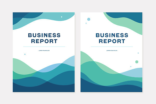 템플릿 디자인 물결 북커버 비즈니스 텍스트 초록색 파란색 세트 보고서 웨이브 이미지템플릿 AI파일 컬러 파일형식 벡터
