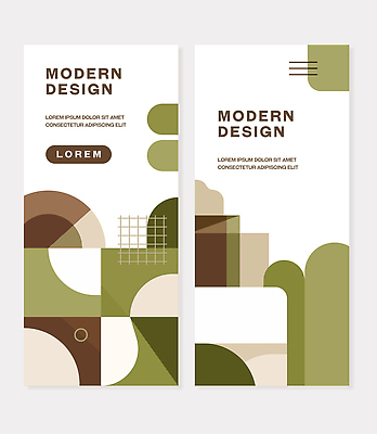 템플릿 배너 컬러 무늬 세로 세트 파일형식 벡터 그래픽 모양 디자인 기하학 패턴 배너템플릿 AI파일 배너세트 초록색 갈색 세로배너