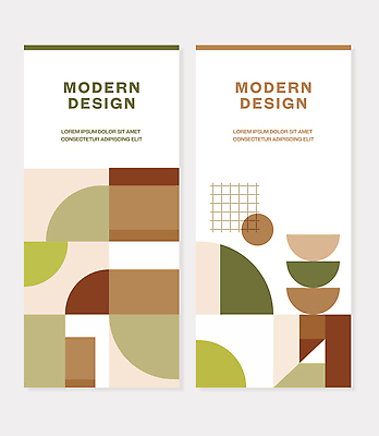 템플릿 배너 컬러 무늬 세로 세트 파일형식 벡터 디자인 모양 그래픽 도형 패턴 추상 배너템플릿 AI파일 배너세트 초록색 갈색 세로배너