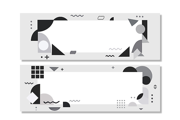 모양 템플릿 디자인 배너 배너템플릿 가로배너 백그라운드 추상 프레임 흑백 세트 두개 현수막 기하학 배너세트 AI파일 2 무늬 촬영기법 가로 파일형식 벡터