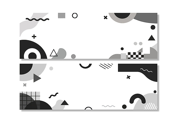 모양 도형 템플릿 디자인 배너템플릿 가로배너 선 백그라운드 추상 프레임 흑백 세트 사각형 현수막 원형 삼각형 기하학 배너세트 AI파일 배너 무늬 촬영기법 가로 파일형식 벡터