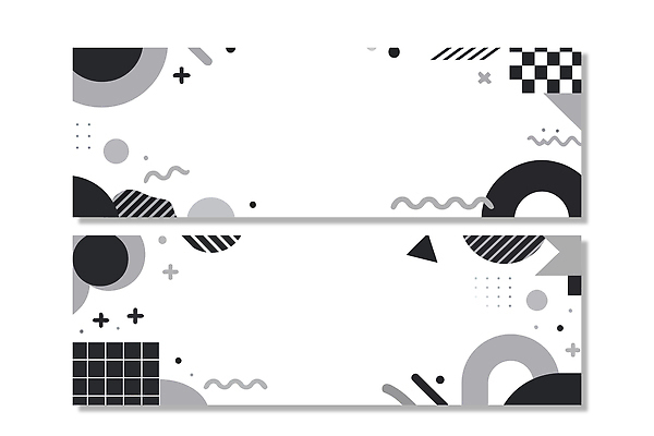 모양 도형 템플릿 디자인 배너템플릿 가로배너 선 백그라운드 추상 프레임 흑백 세트 현수막 기하학 배너세트 AI파일 배너 무늬 촬영기법 가로 파일형식 벡터