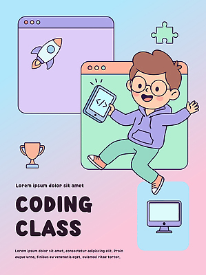 교육 어린이 일러스트 수업 스마트폰 학습 컴퓨터 디지털 로켓 즐거움 창의력 코딩 국내일러스트 AI파일 감정 사람 전자제품 핸드폰 스마트기기 컴퓨터교육 파일형식 벡터