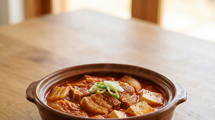 JPG 편집이미지 그릇 한식 재료 식탁 육류 식사 전통음식 찌개 뚝배기 두부 대파 김치찌개 김치찜 돼지고기김치찌개 편집실사 AI포토 AI콘텐츠 전통 식기 음식 식재료 탁자 CG 찜 파 파일형식