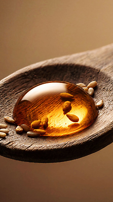 JPG 편집이미지 전통 음식 재료 맛 나무숟가락 참기름 참깨 편집실사 AI포토 AI콘텐츠 컨셉 숟가락 기름_음식 CG 깨 파일형식