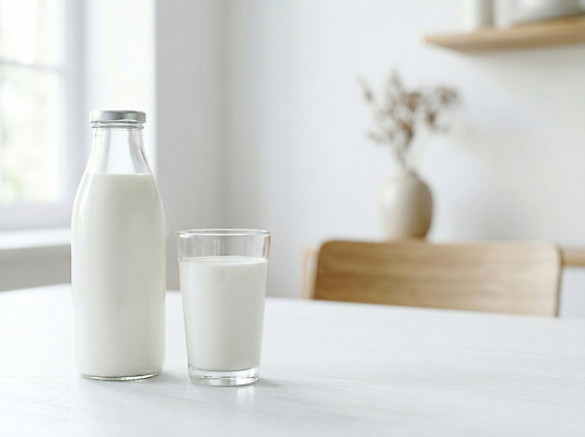 JPG 편집이미지 식탁 탁자 잔 한잔 우유 흰색 우유병 편집실사 AI포토 AI콘텐츠 1 식기 컬러 가구 병_용기 유제품 CG 파일형식